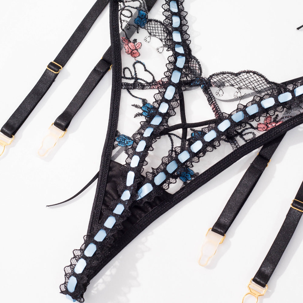 Eclipse Garden Embroidered Lingerie Set