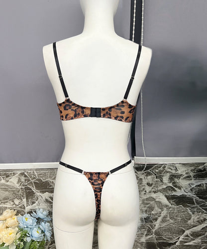 Wild Heart Leopard Print Lingerie Set