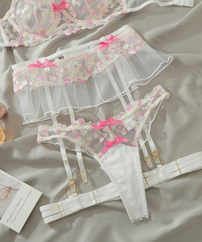Strawberry Fields Floral Embroidered Lingerie Set