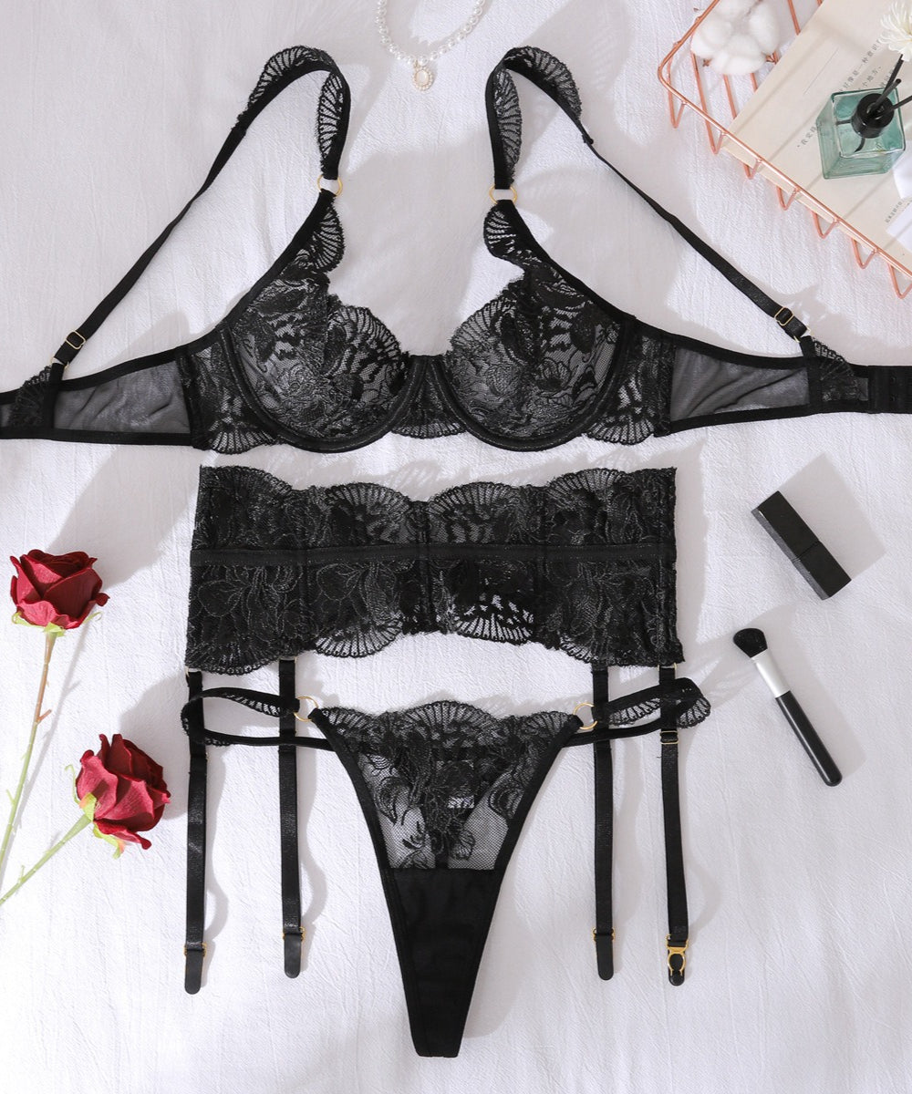 Nocturnal Bloom Lingerie Set