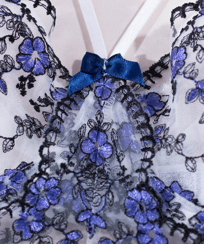 Twilight Meadow Embroidered Lingerie Set