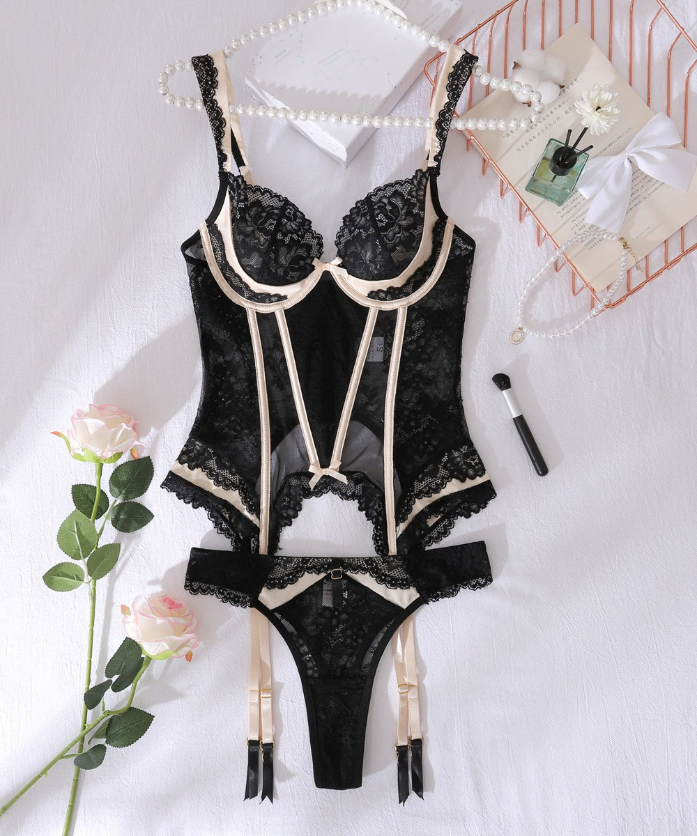 Moonlit Allure Corset Lingerie Set