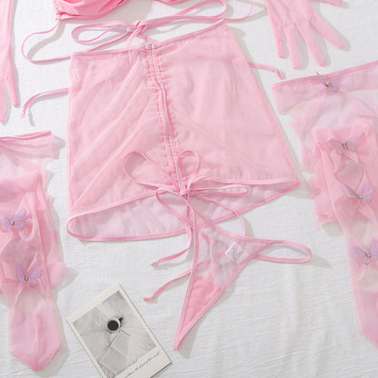 Fairy Kiss Lingerie Set with Gloves & Butterfly Garters
