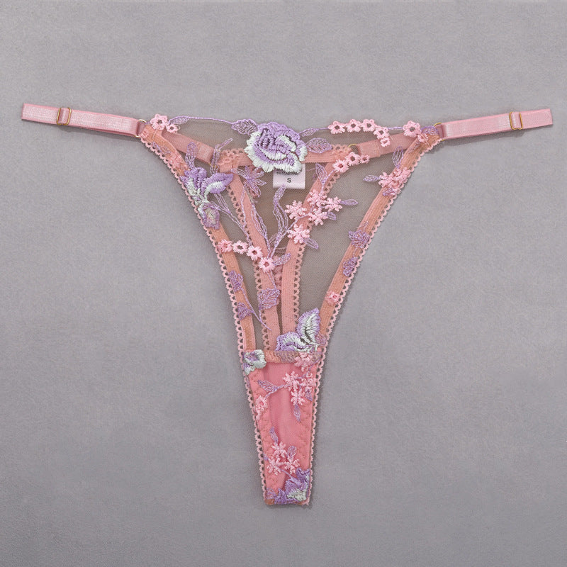 Rose Reverie Embroidered Lingerie Set