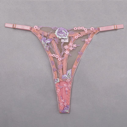 Rose Reverie Embroidered Lingerie Set