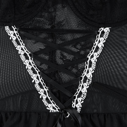 Fairy Whispers Babydoll Dress Set (Pink & Black)