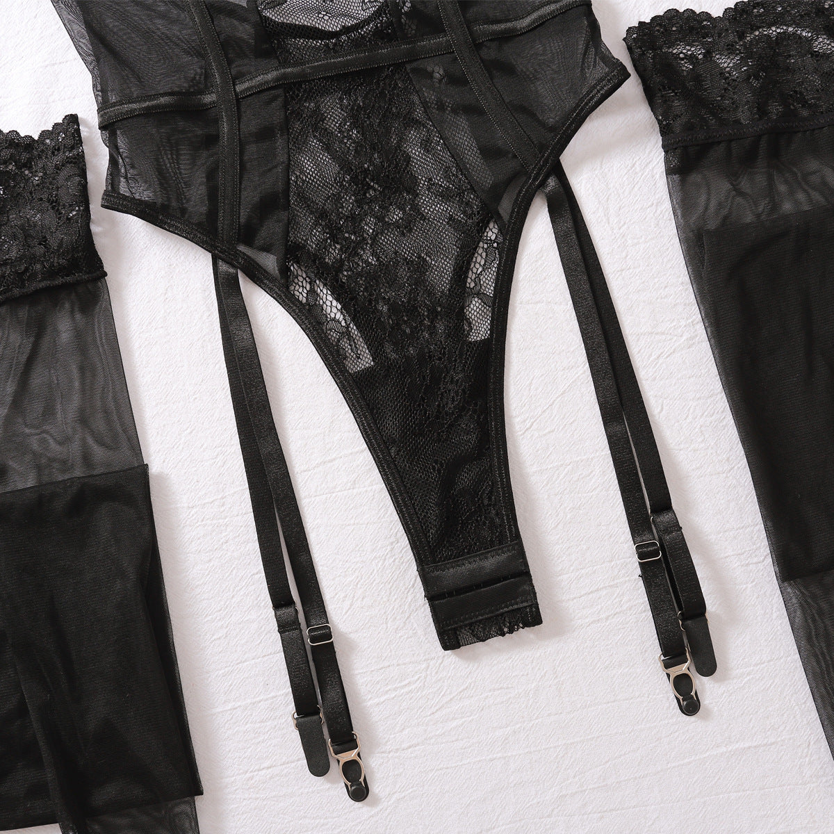 Velour Enchante Lace Bodysuit Set