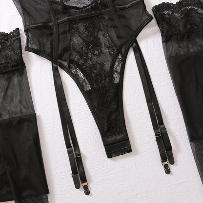 Velour Enchante Lace Bodysuit Set