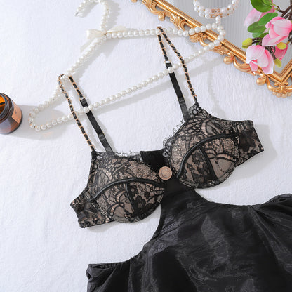 Sultry Eclipse Cutout Babydoll Dress Set