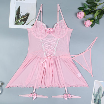 Fairy Whispers Babydoll Dress Set (Pink & Black)