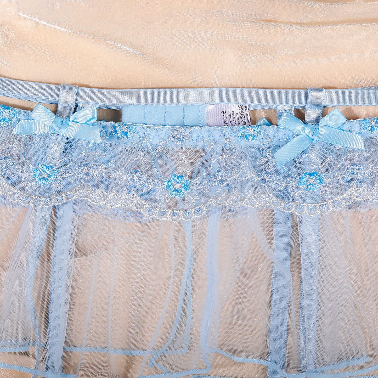 Celeste Whispers Embroidered Lingerie Set