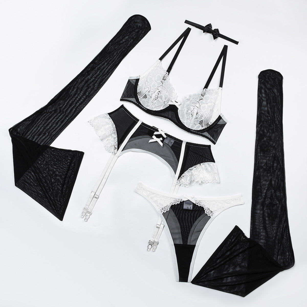 Midnight Maitresse Lace Lingerie Set