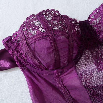 Velour Enchante Lace Bodysuit Set