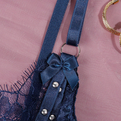 Midnight Reverie Embellished Lingerie Set