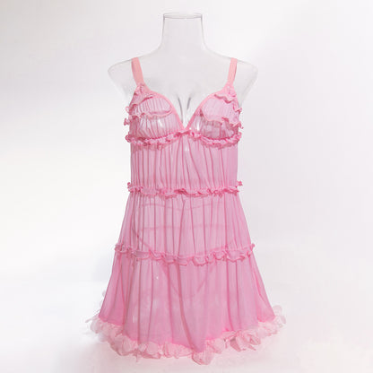 Pink Ruffle Dress Set