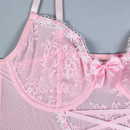 Fairy Whispers Babydoll Dress Set (Pink & Black)