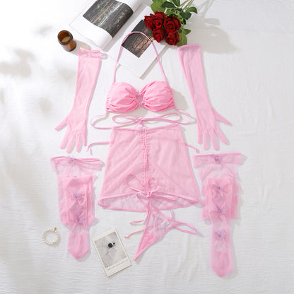 Fairy Kiss Lingerie Set with Gloves & Butterfly Garters