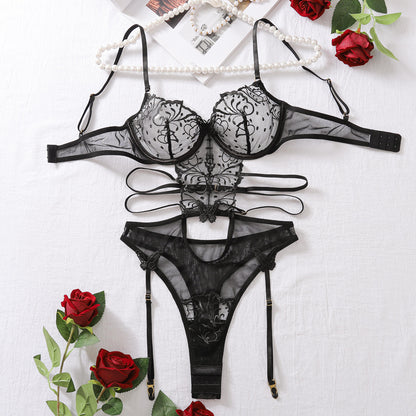 Lune Noire Embroidered Bodysuit Set