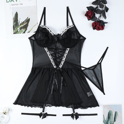 Fairy Whispers Babydoll Dress Set (Pink & Black)