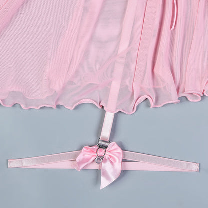 Fairy Whispers Babydoll Dress Set (Pink & Black)