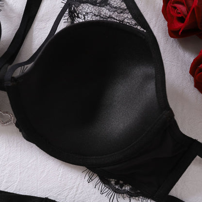 Peacock Enchantress Halter Lace Lingerie Set