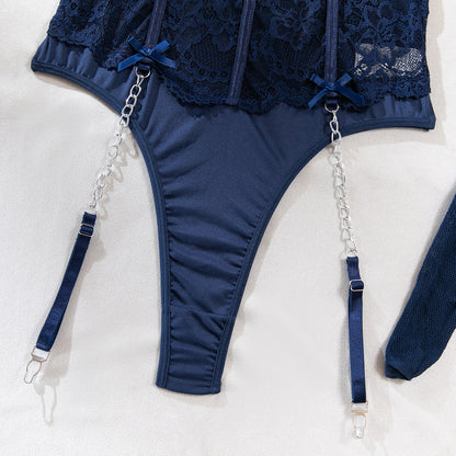 Sapphire Siren Lace Bodysuit Set