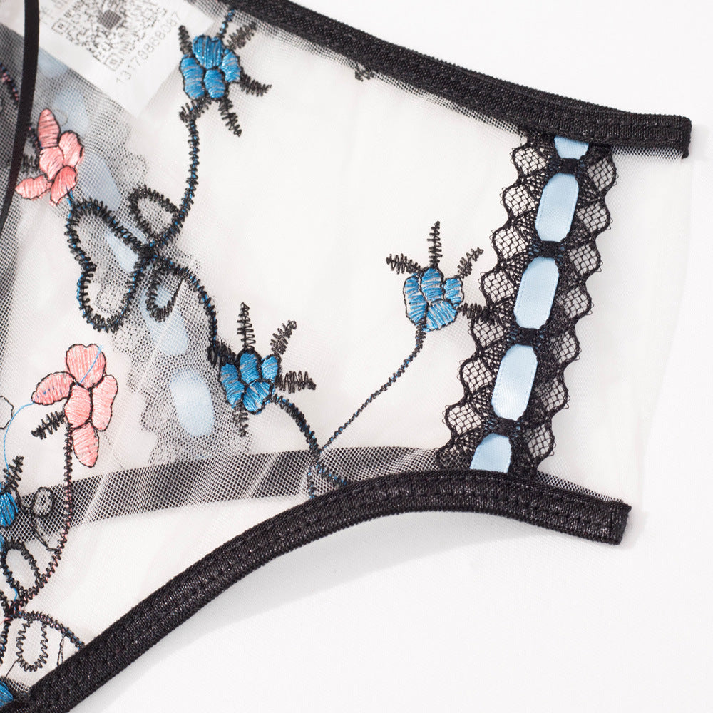 Eclipse Garden Embroidered Lingerie Set