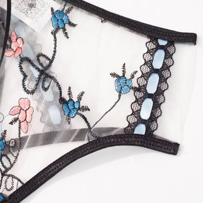 Eclipse Garden Embroidered Lingerie Set