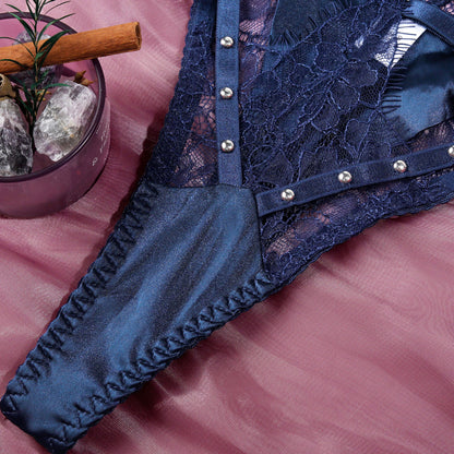 Midnight Reverie Embellished Lingerie Set