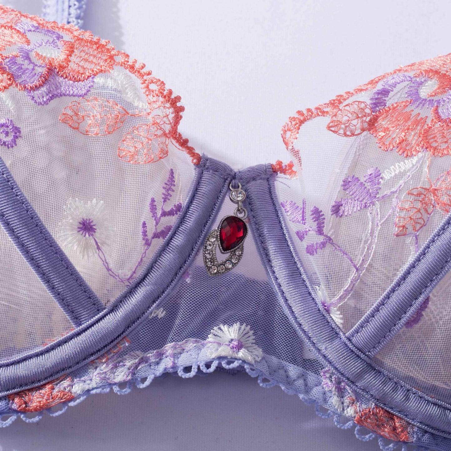 Mystic Orchid Floral Lingerie Set