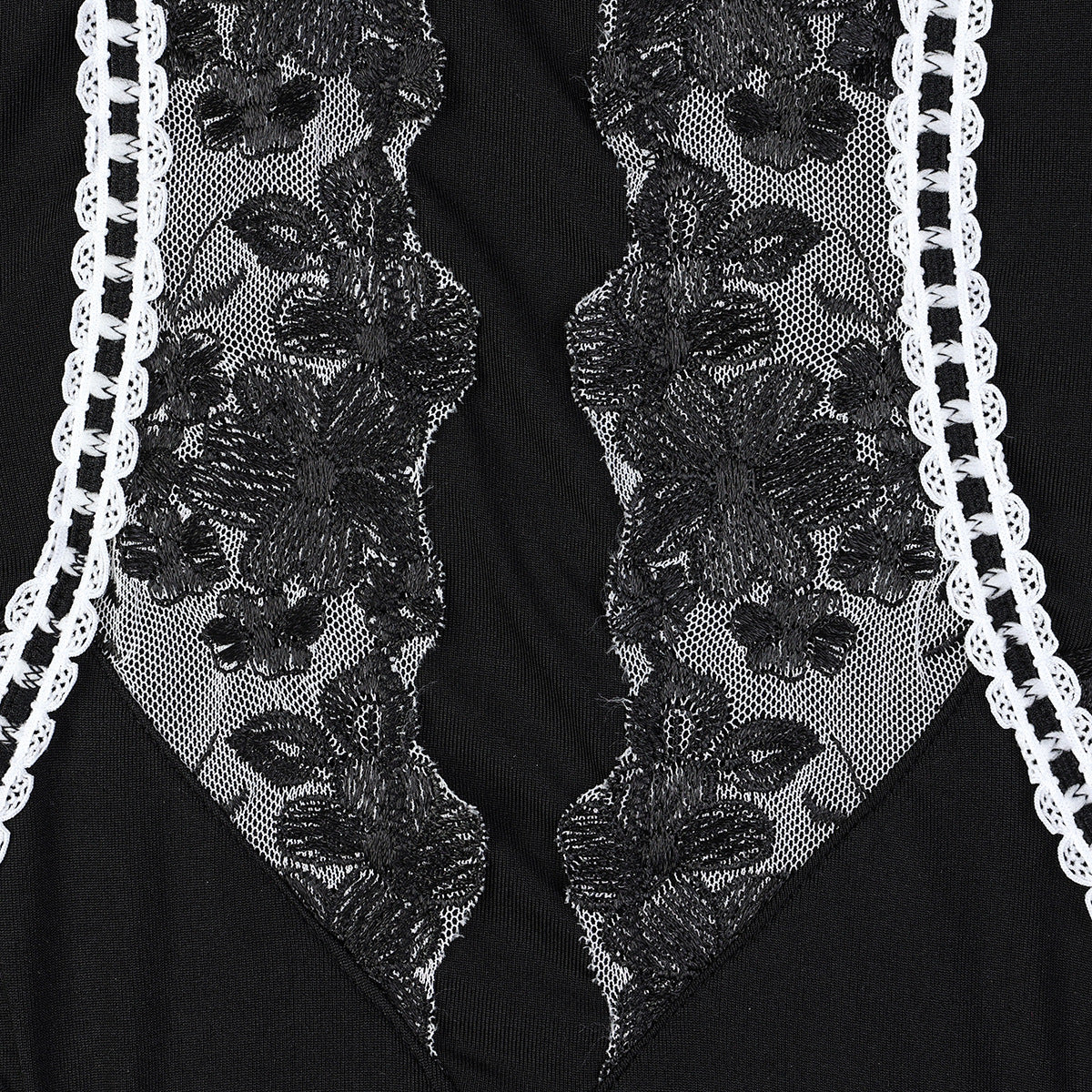 Velvet Eclipse Embroidered Lace Bodysuit