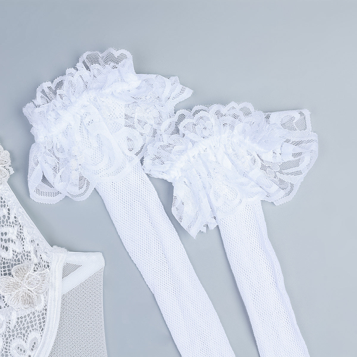 Bustier-Set mit Blumenstickerei „Celestial Blossom“