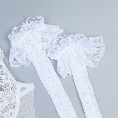 Bustier-Set mit Blumenstickerei „Celestial Blossom“