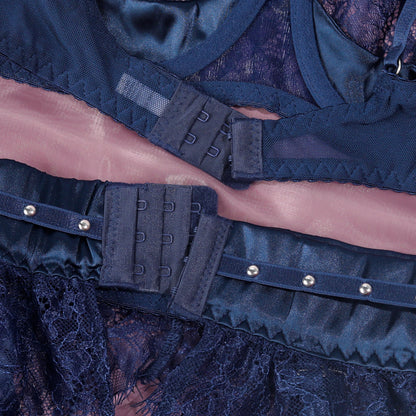 Midnight Reverie Embellished Lingerie Set