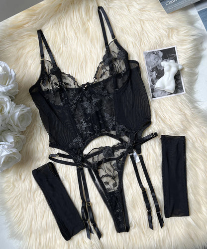 Chateau Allure Embroidered Bustier Set (Multi colors)